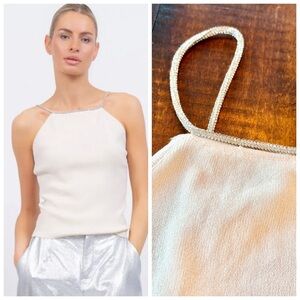 Central Park West Illiana Rhinestone Tank MRSP $148